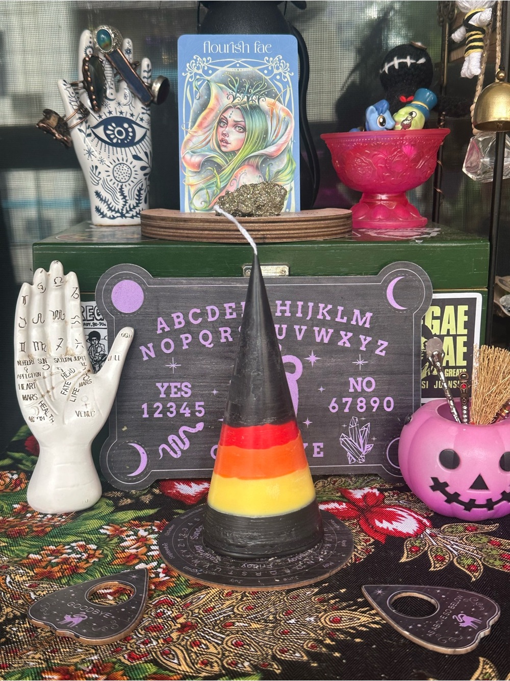 Witch’s Bonfire Cone Candle